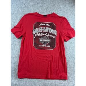 Harley Davidson Open Road Shirt Mens Small Red Graphic Motorcycle Biker Tee